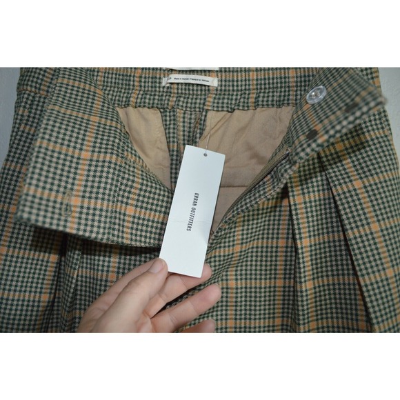 Urban Outfitters Paige‎ Pants Size S Plaid High Waist Pleated Cropped Trouser - Picture 3 of 13